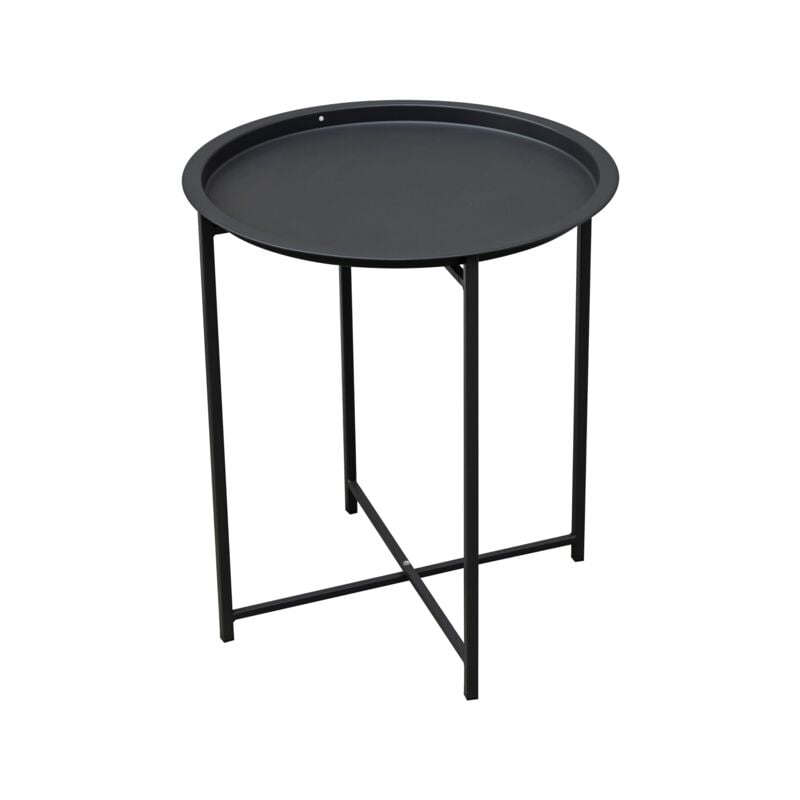 foto del prodotto tavolino d appoggio per giardini e piscine rotondo antracite 46 cm