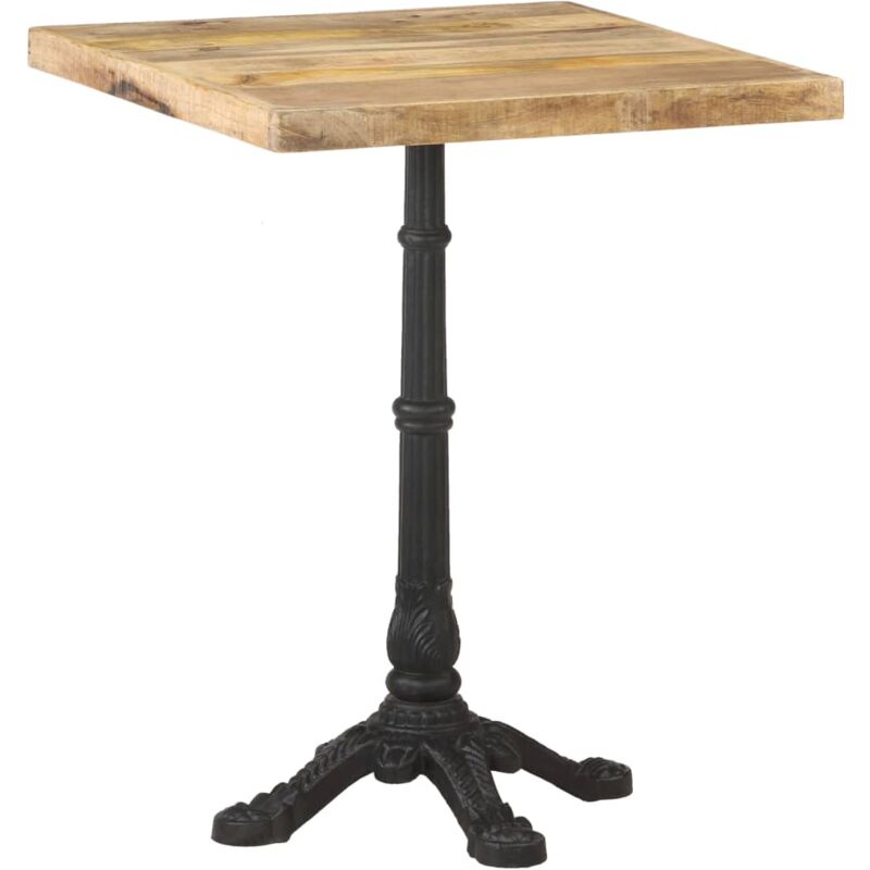 foto del prodotto tavolino da bistrot 60x60x77 cm in legno di mango grezzo