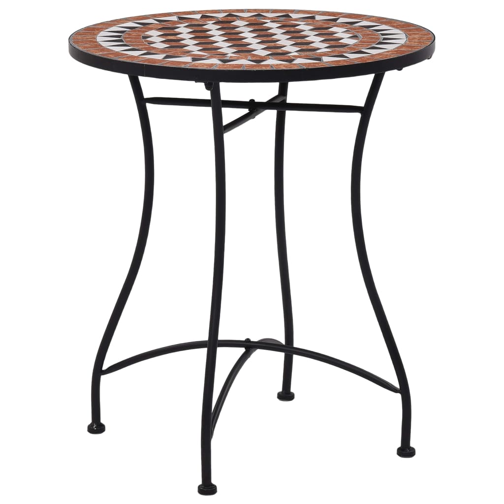 foto del prodotto tavolino da bistrot con mosaico marrone 60 cm in ceramica