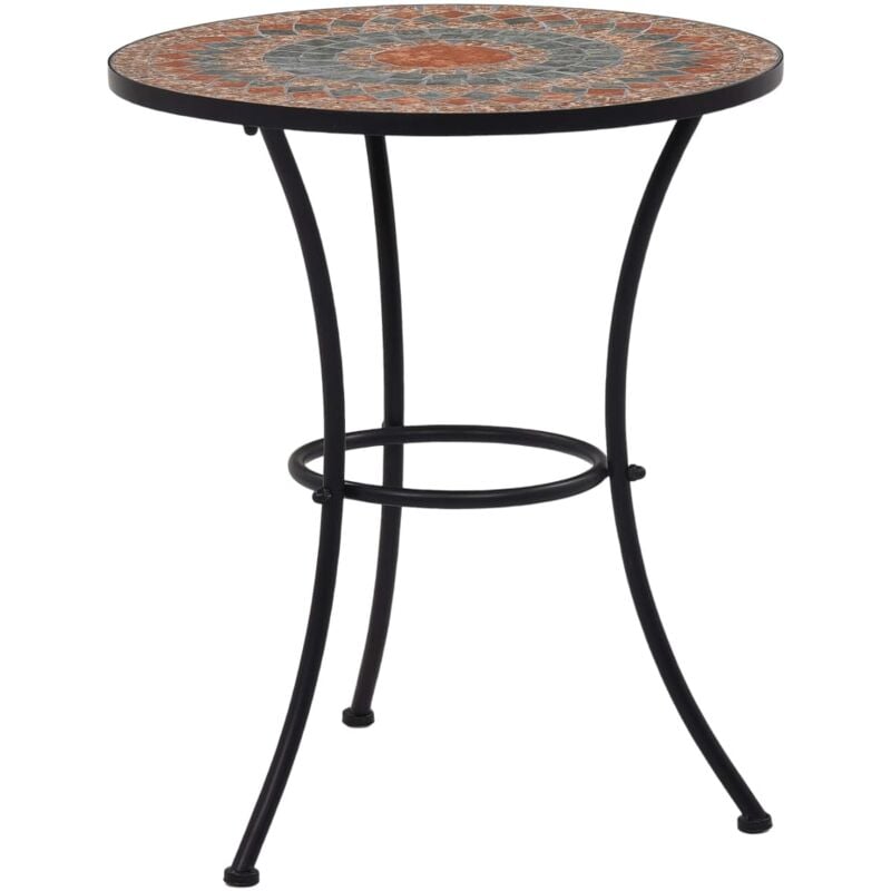 foto del prodotto tavolino da bistrot per esterni con mosaico in ceramica da 60 cm vari colori colore arancione