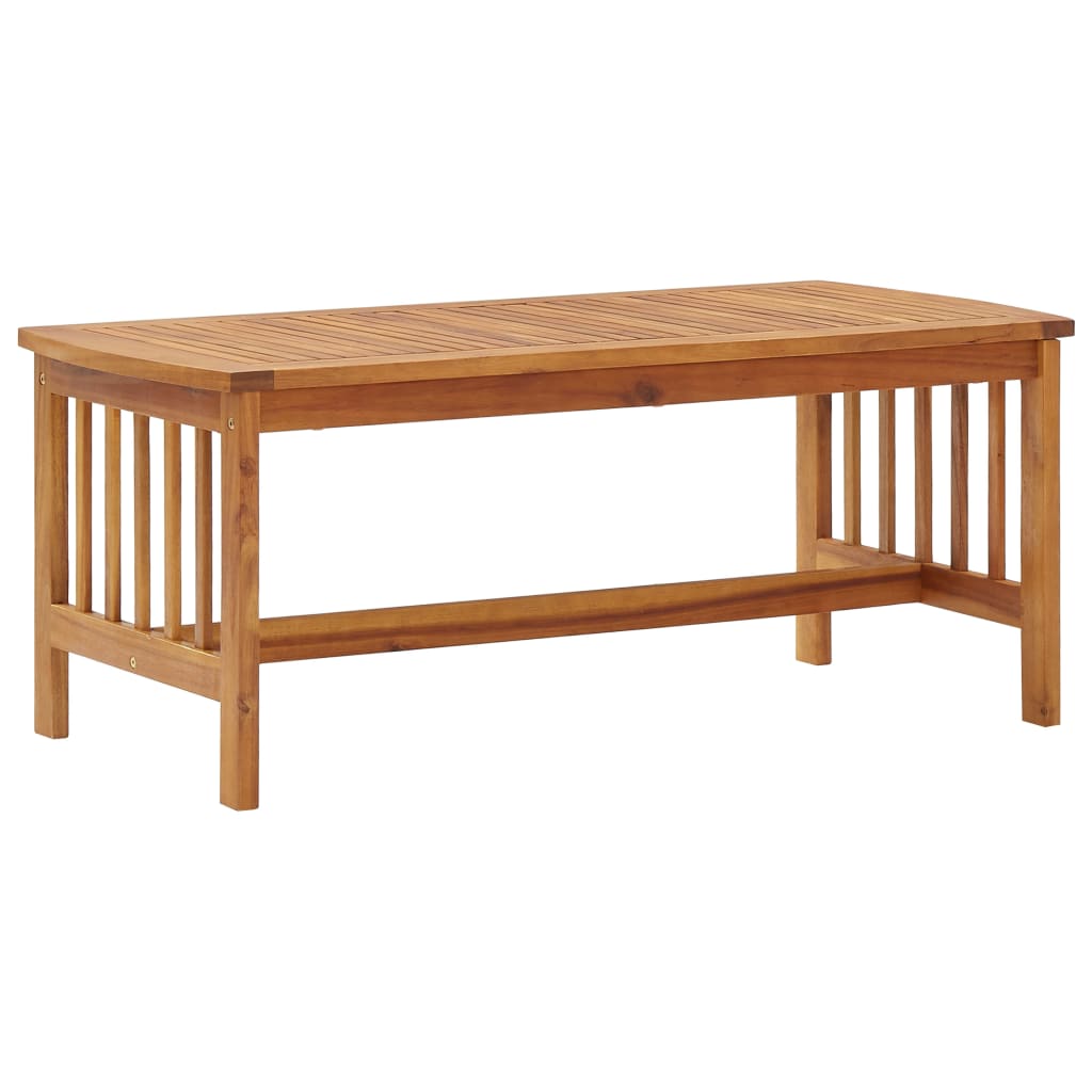 foto del prodotto tavolino da caff 102x50x43 cm in legno massello di acacia cod mxl 29792