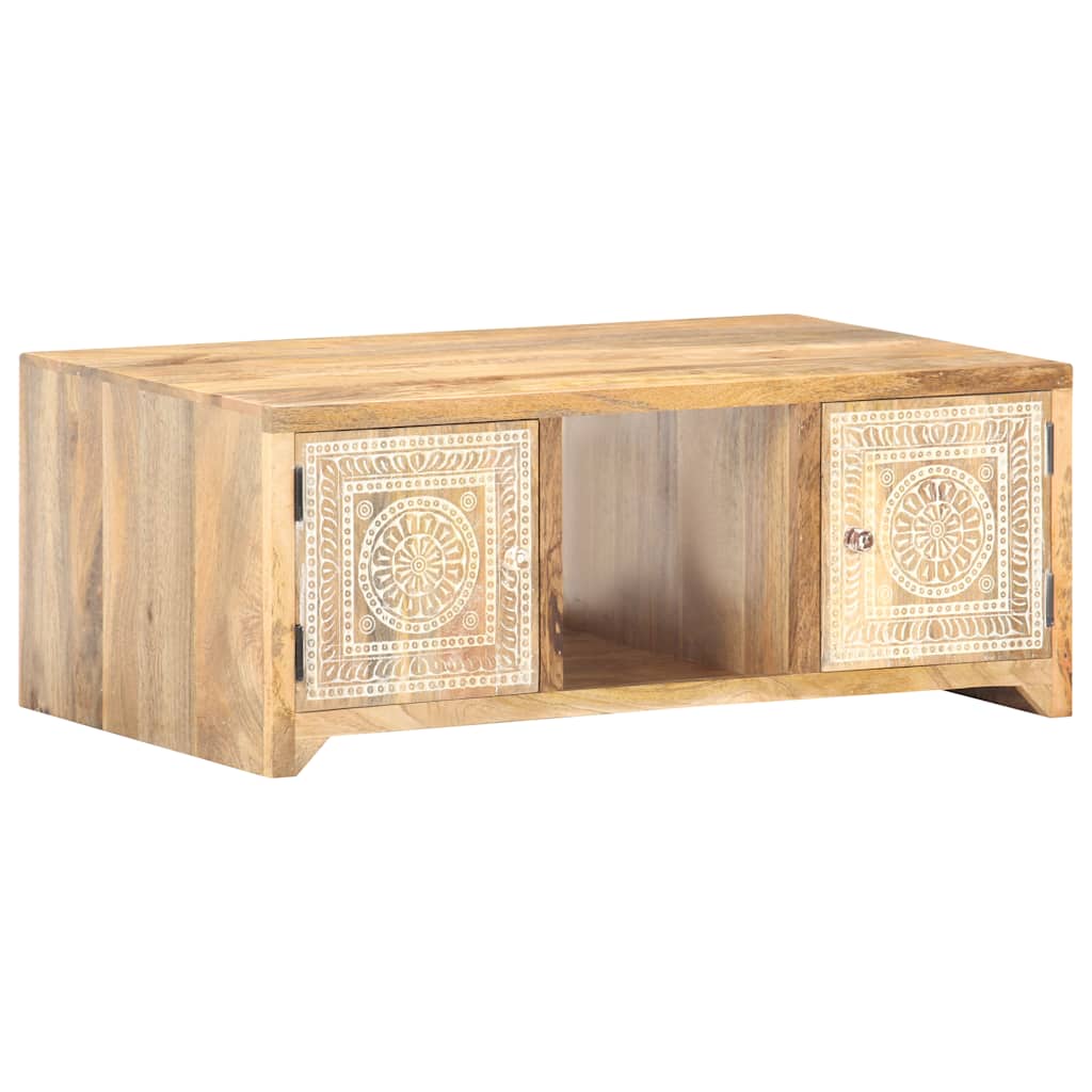 foto del prodotto tavolino da caffã¨ 90x50x35 cm in legno massello di mango cod mxl 55704