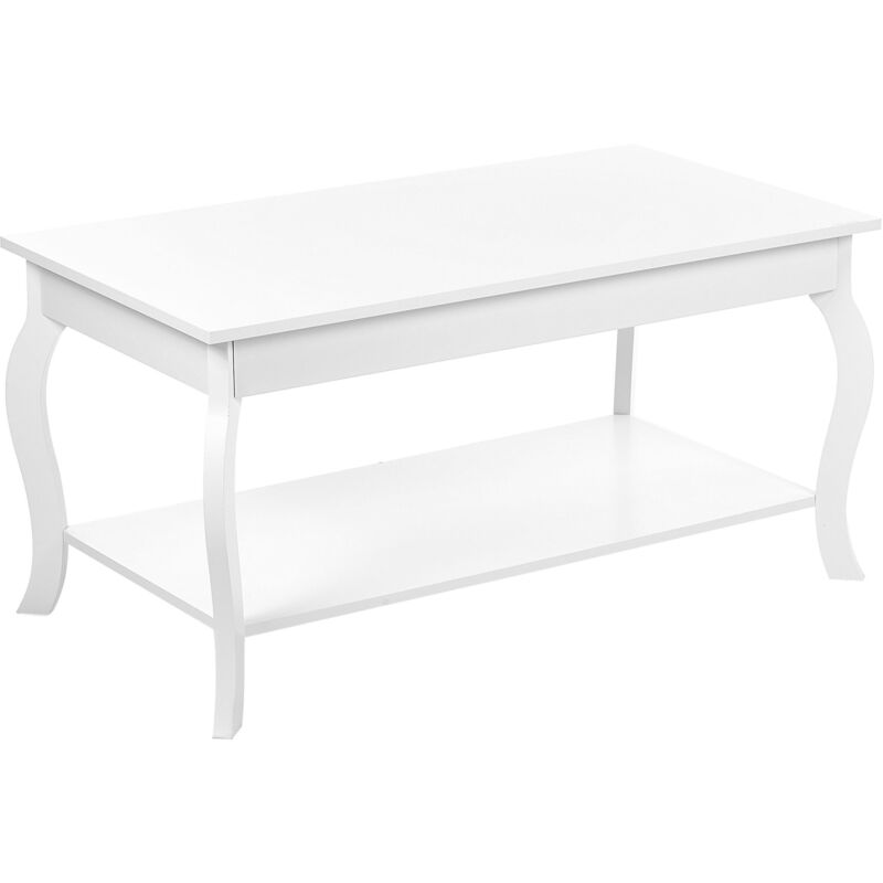 foto del prodotto tavolino da caff classico con ripiano in legno bianco 101 x 55 cm hartford