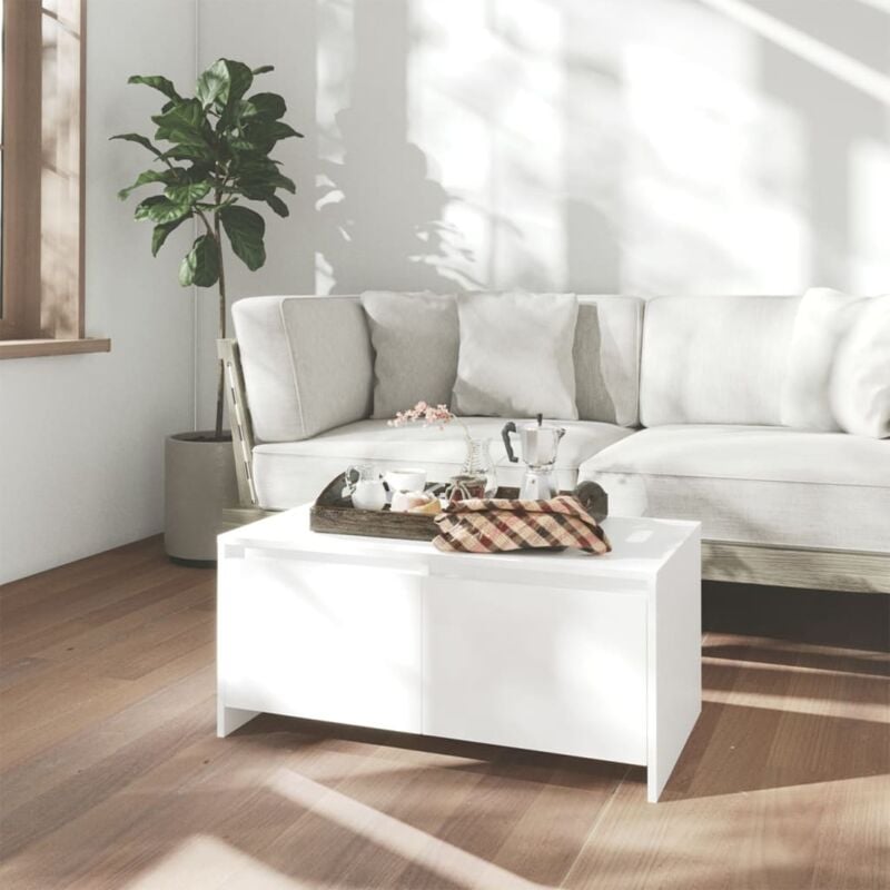 foto del prodotto tavolino da caff con 2 cassetti design moderno ed elegante vari colori colore bianco
