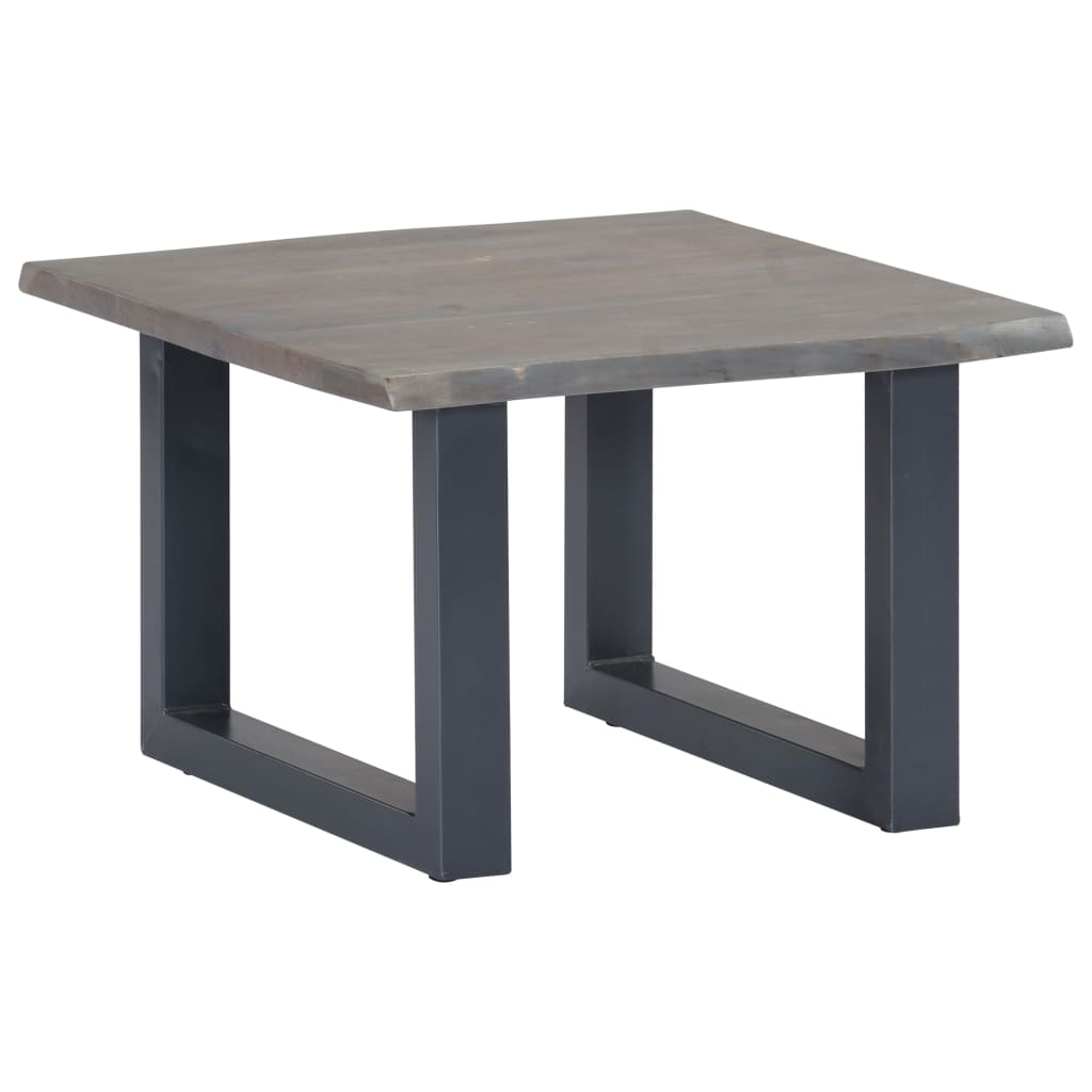 foto del prodotto tavolino da caffã¨ con bordi vivi grigio 60x60x40 cm acacia