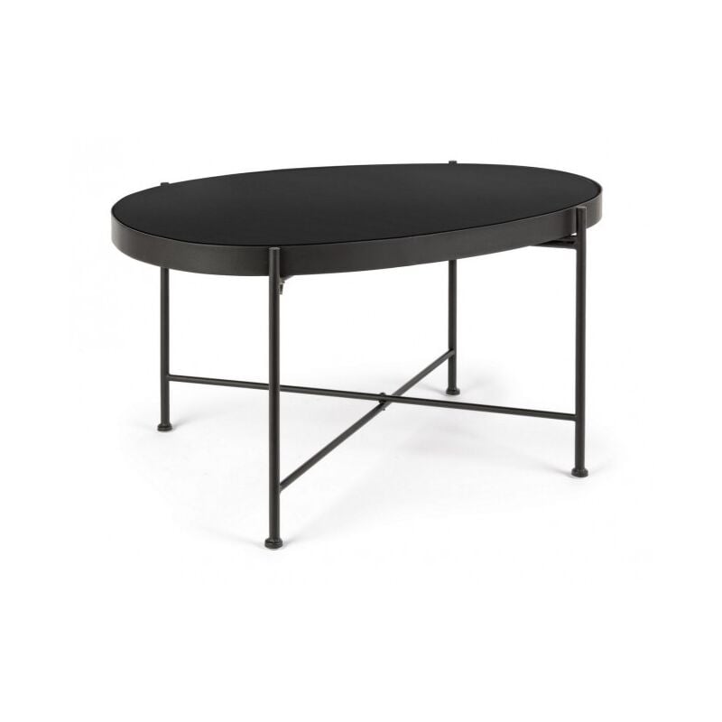 foto del prodotto tavolino da caffè con piano in vetro 70x46 - antony