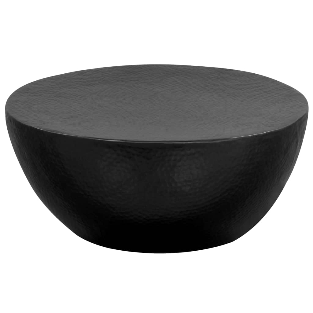 foto del prodotto tavolino da caff in alluminio martellato 70x30 cm nero cod mxl 21227