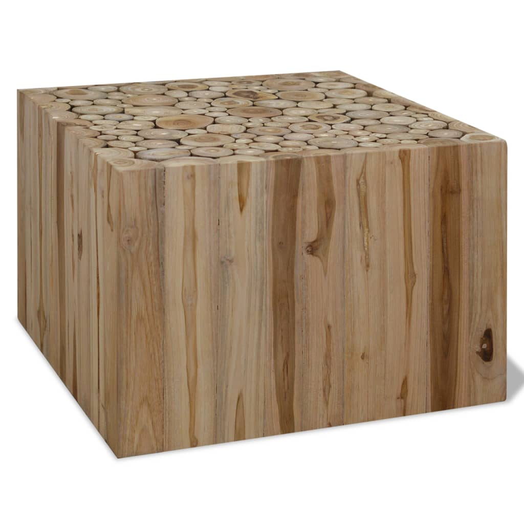 foto del prodotto tavolino da caff in autentico legno di teak 50x50x35 cm