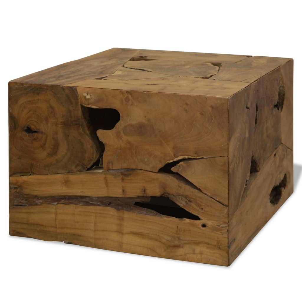 foto del prodotto tavolino da caff in autentico legno di teak 50x50x35cm marrone cod mxl 15593