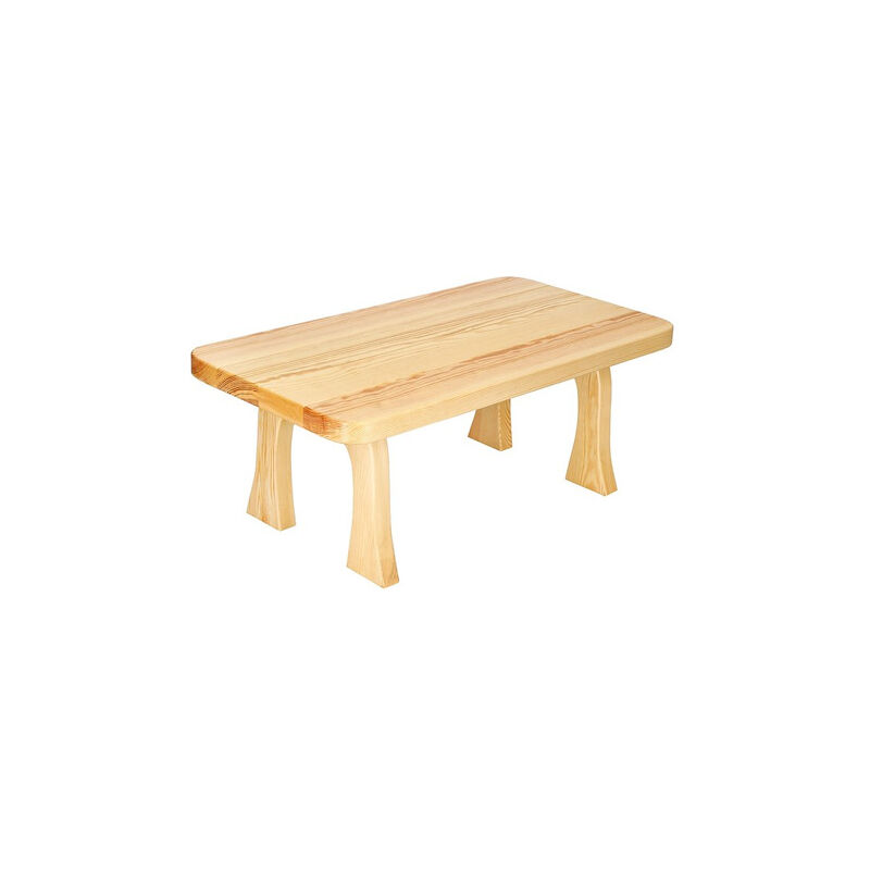 foto del prodotto tavolino da caff in legno 90 cm per il giardino, legno naturale.