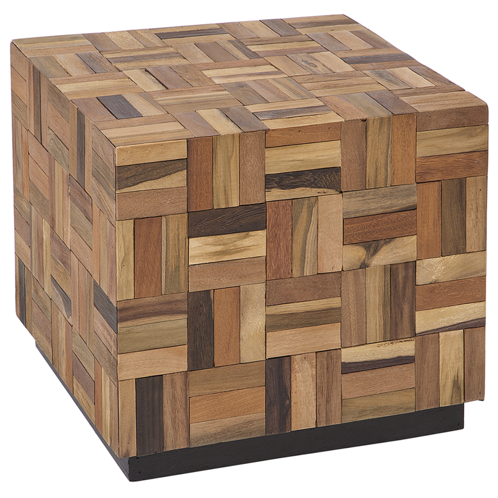foto del prodotto tavolino da caffè in legno chiaro teak cube tavolino con in stile rustico