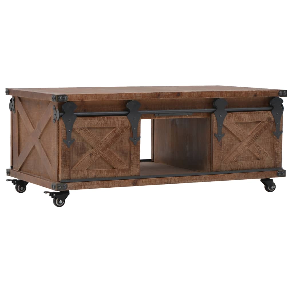 foto del prodotto tavolino da caff in legno massello di abete 91x51x38cm marrone cod mxl 12027
