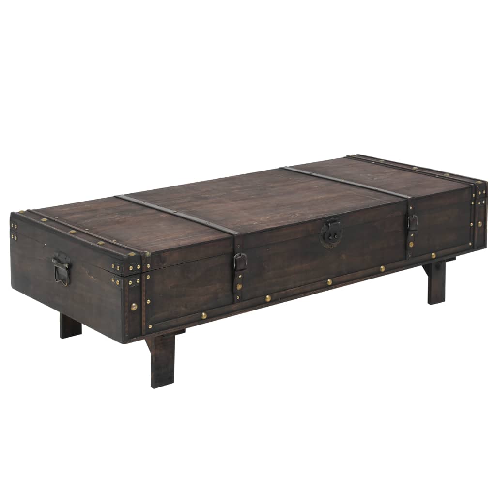foto del prodotto tavolino da caff in legno massello vintage 120x55x35 cm cod mxl 11811