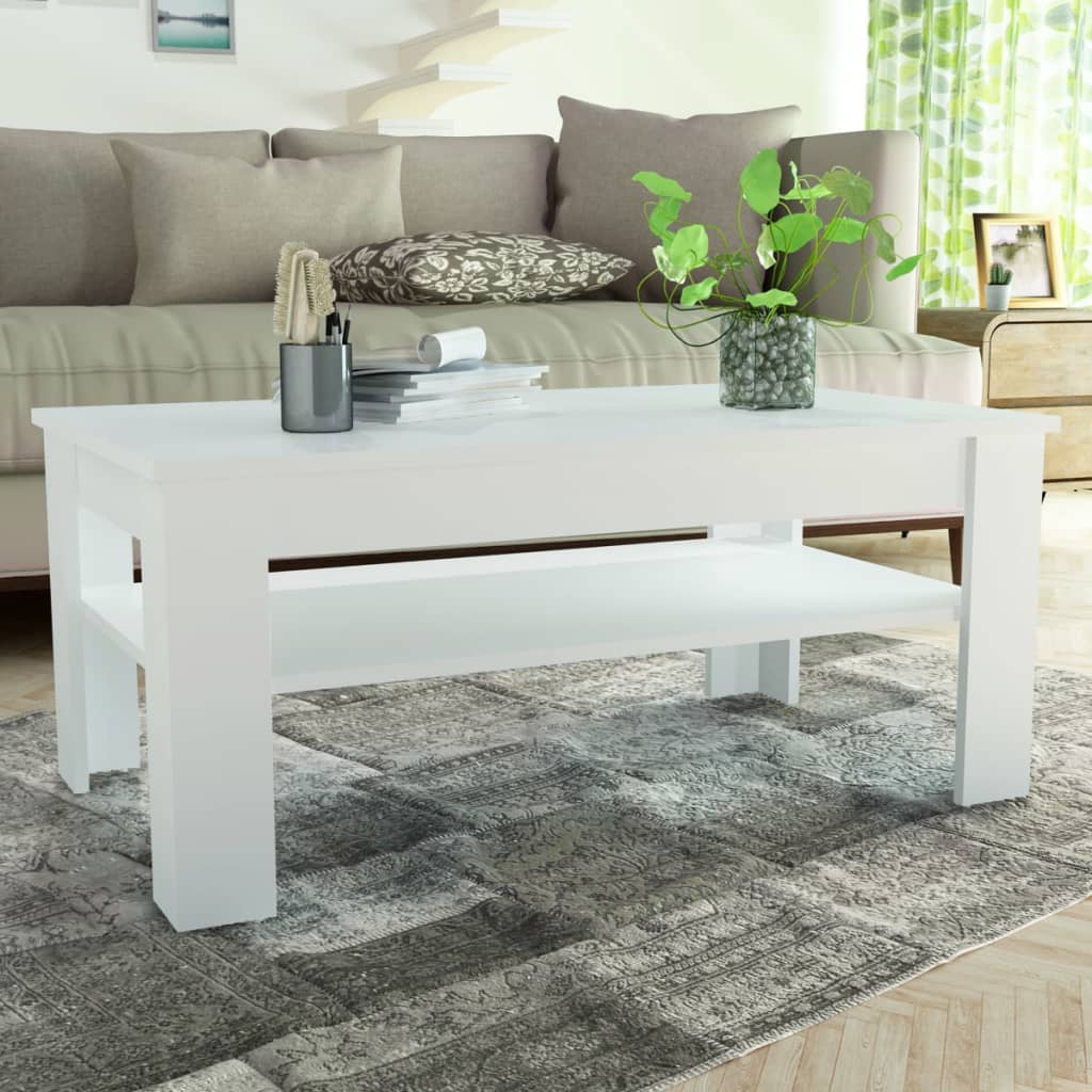 foto del prodotto tavolino da caff in truciolato 110x65x48 cm bianco cod mxl 60127