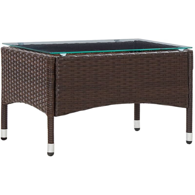 foto del prodotto tavolino da caff marrone 60x40x36 cm in polyrattan vidaxl
