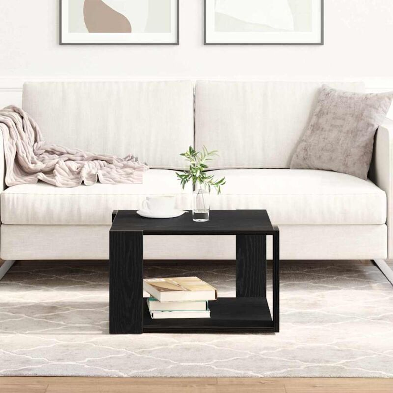 foto del prodotto tavolino da caff negra in rovere 85x55x31 cm in legno ingegnerizzato vidaxl