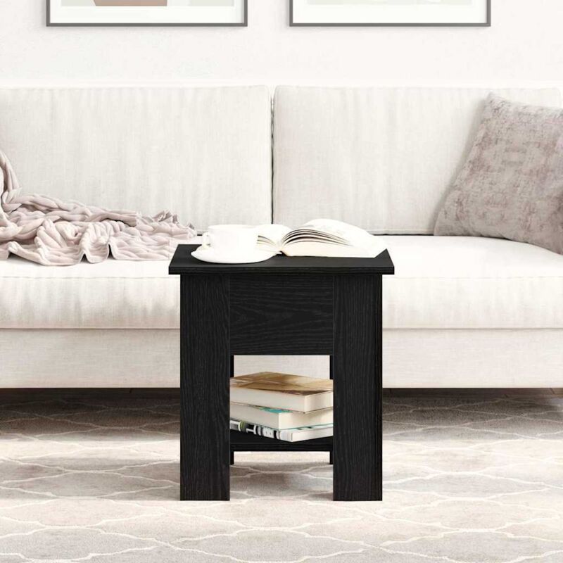 foto del prodotto tavolino da caff nero rovere 40x40x42 cm legno ingegnerizzato vidaxl