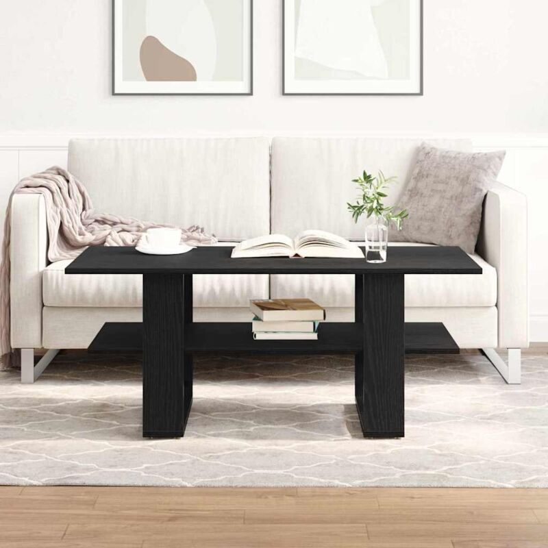 foto del prodotto tavolino da caff vitaxl nero rovere 102x55x42 cm legno ingegnerizzato