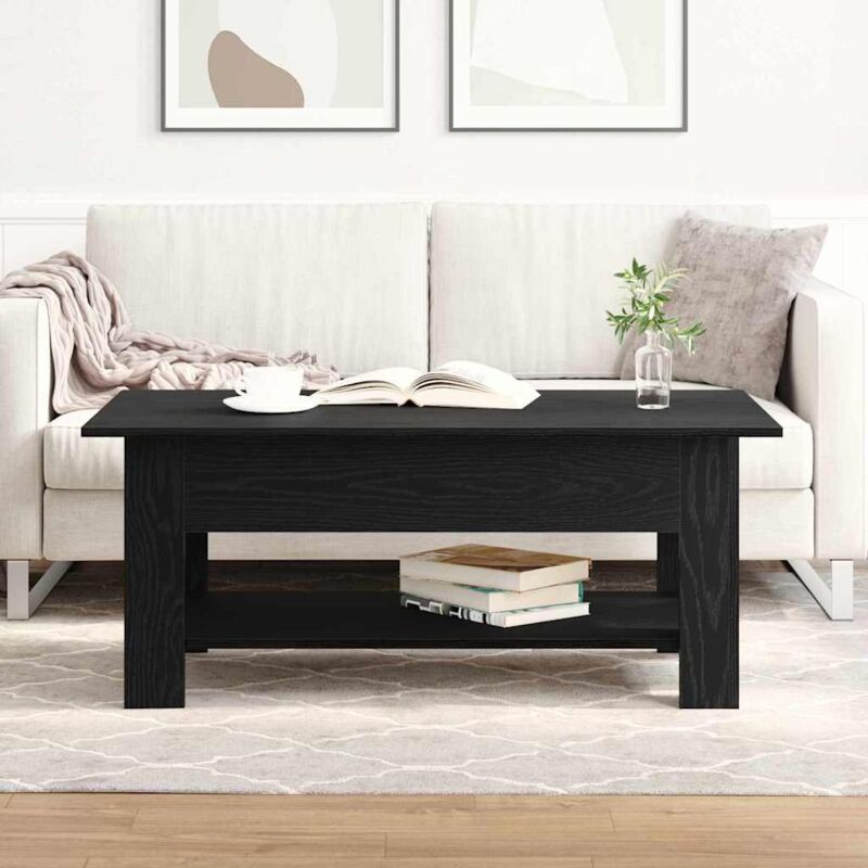 foto del prodotto tavolino da caff vmix in nero rovere 102x55x42 cm in legno ingenerizzato vidaxl