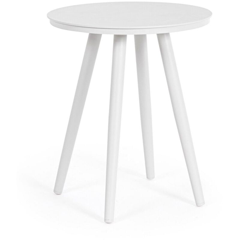 foto del prodotto tavolino da caffe space da esterno e giardino 40 cm in alluminio verniciato bianco