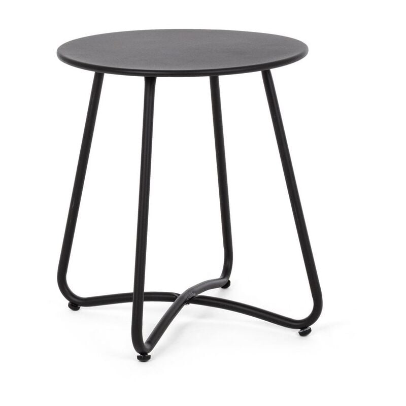 foto del prodotto tavolino da caffe wissant per lettino da esterno e giardino in acciaio con vassoio 40 x h 45 cm nero