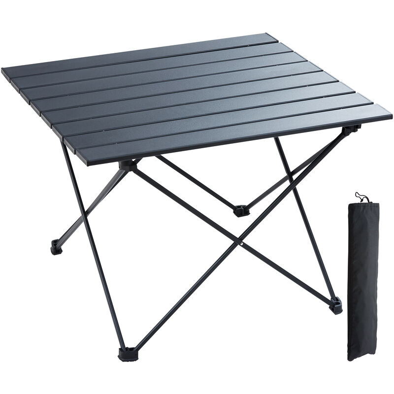 foto del prodotto tavolino da campeggio spiaggia pieghevole portatile in alluminio massima capacita 30kg per viaggio escursione picnic pesca, tavolino da esterno
