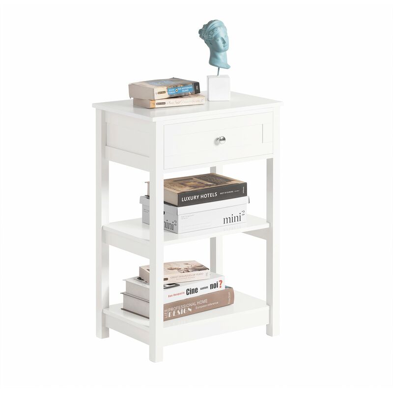foto del prodotto tavolino da divano, tavolino da salotto o soggiorno, con cassetto,bianco fbt46 w sobuy