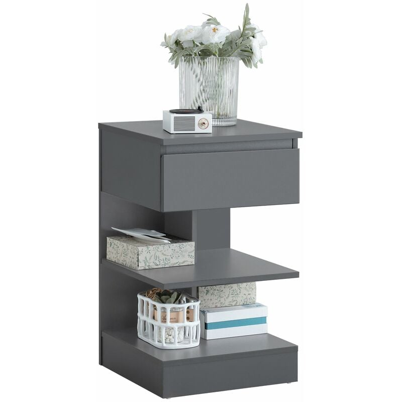 foto del prodotto tavolino da divano tavolino da soggiorno comodini letto con cassetto sobuy grigio fbt49 hg