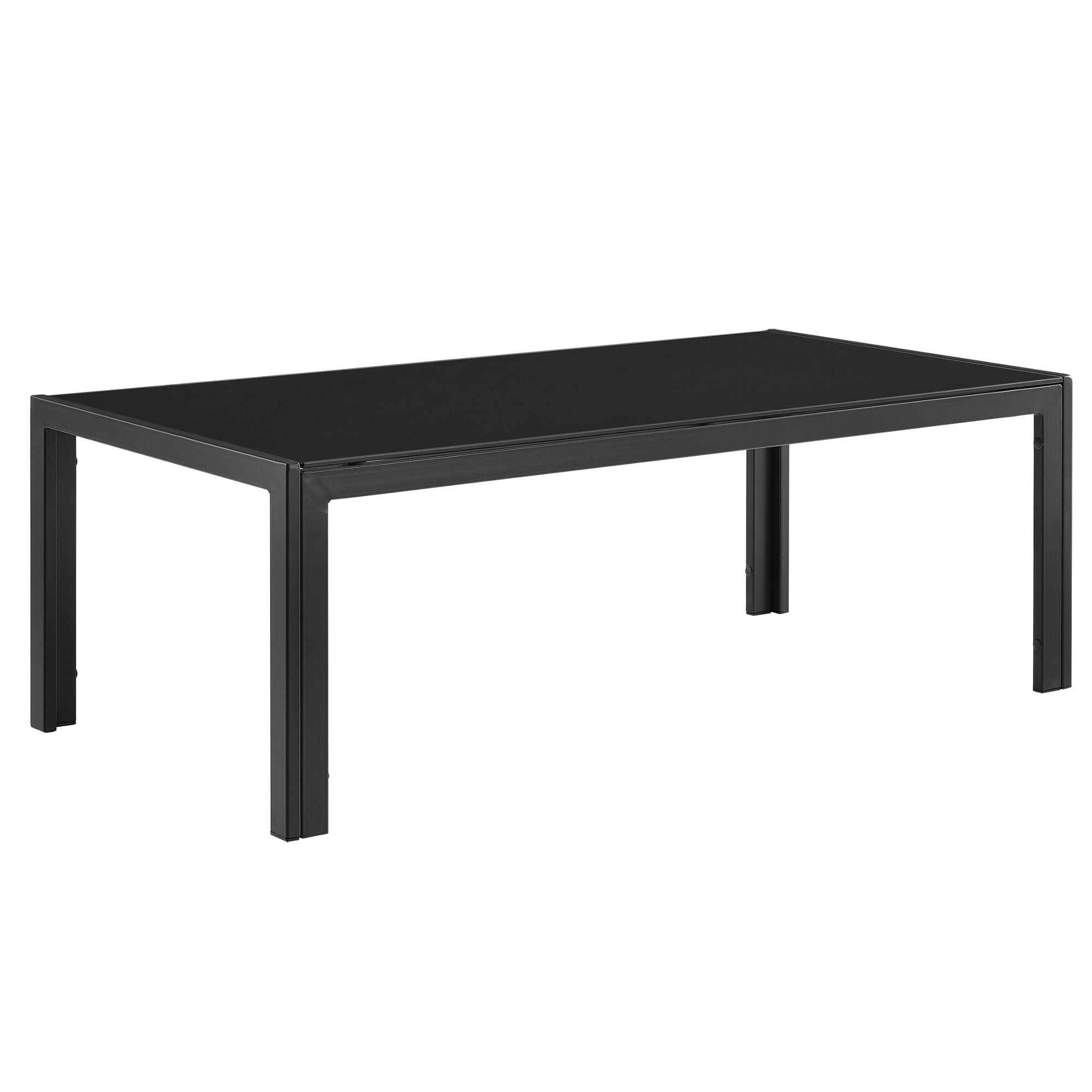 foto del prodotto tavolino da esterno in vetro 100 x 50 x 35 cm nero 03 0004134