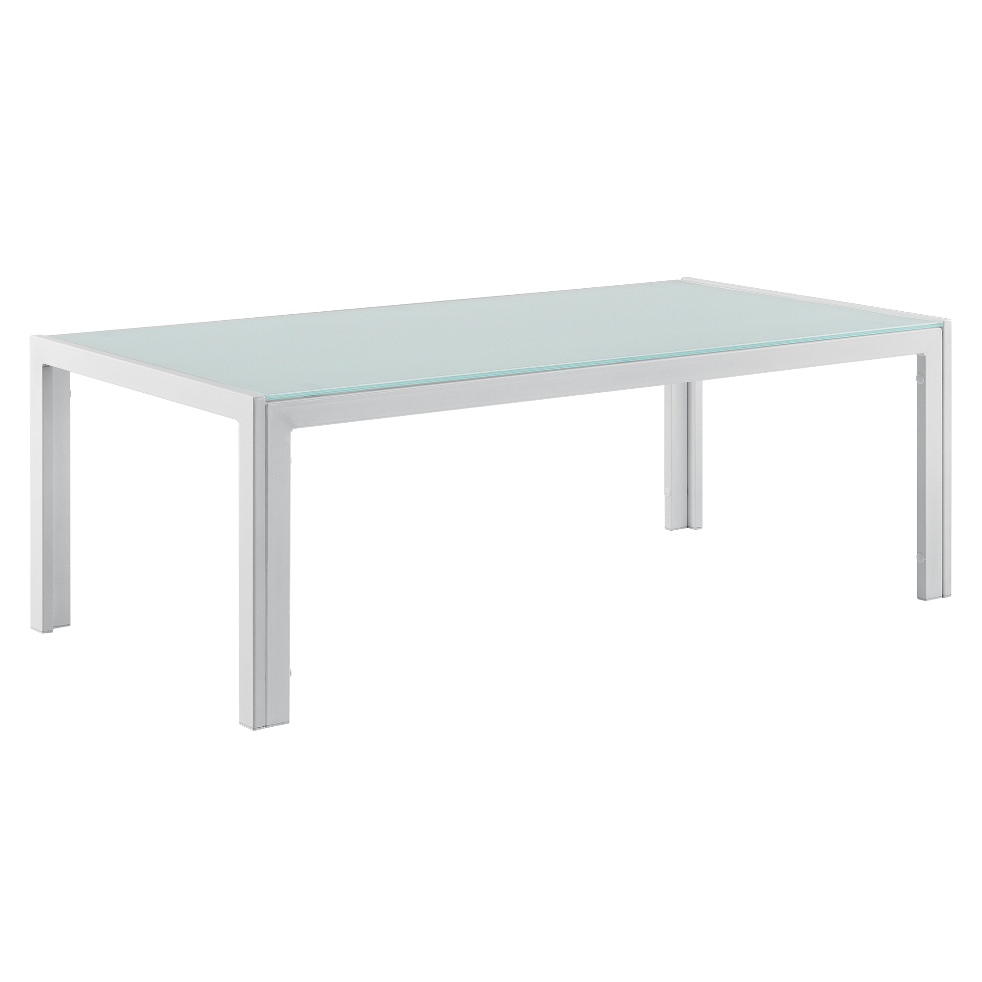 foto del prodotto tavolino da esterno lerum con piano in vetro 100x50x35 cm bianco casa.pro