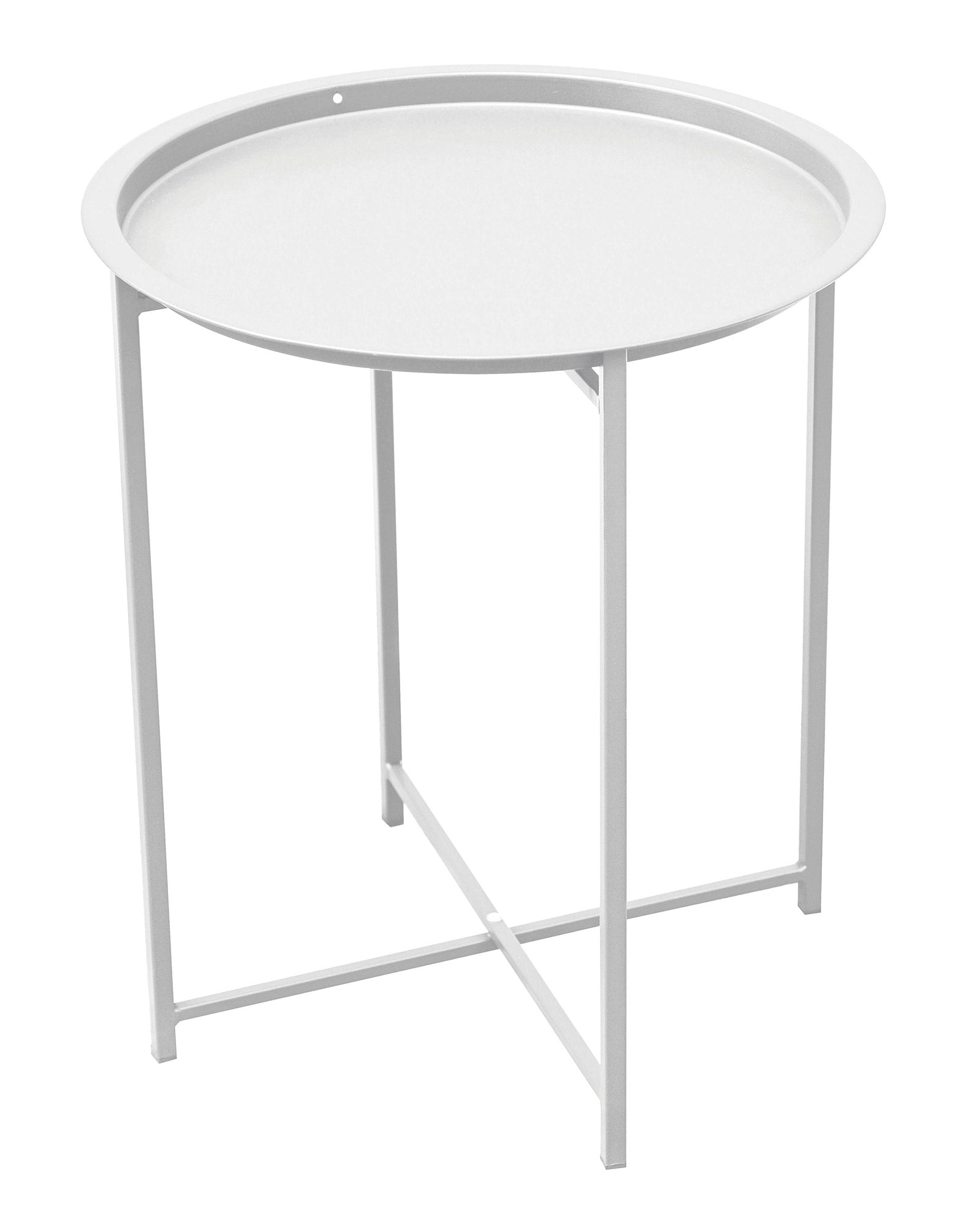 foto del prodotto tavolino da giardino 45 cm in ferro bianco