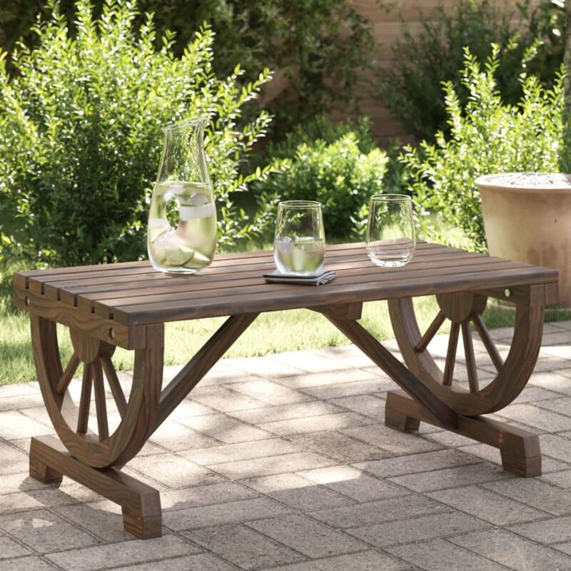 foto del prodotto tavolino da giardino 90x50x40 cm in legno massello di abete - vidaxl