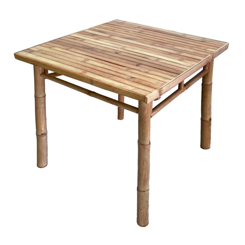 foto del prodotto tavolino da giardino in legno di bamboo 70x70cm