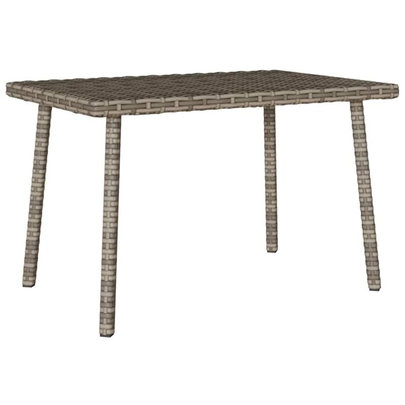 foto del prodotto tavolino da giardino rettangolare grigio 60x40x37 cm polyrattan vidaxl