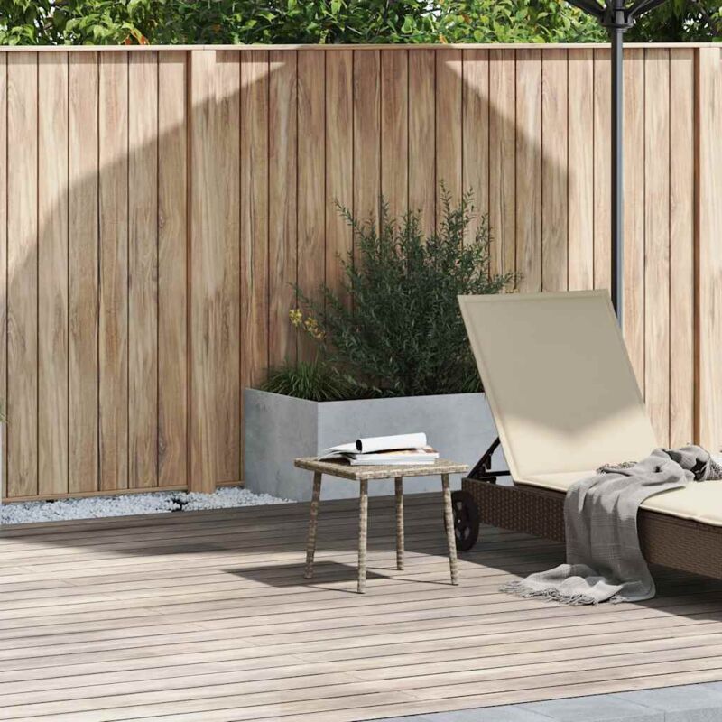 foto del prodotto tavolino da giardino rettangolare grigio chiaro 40x40x37 cm vidaxl
