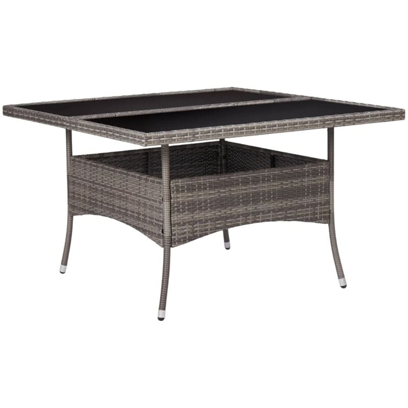 foto del prodotto tavolino da pranzo di design con piano in vetro e telaio robusto vari colori colore grigio