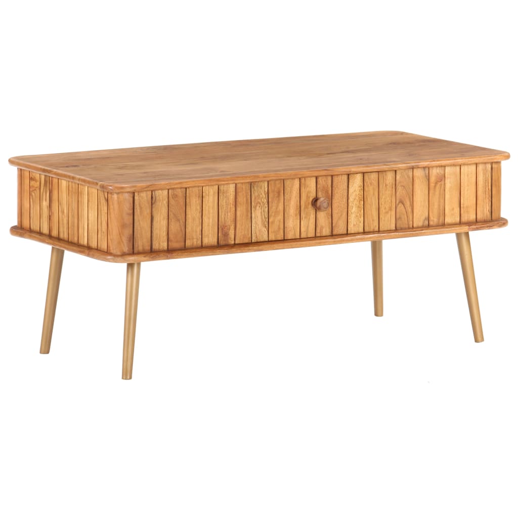 foto del prodotto tavolino da salotto 100x50x40 cm in legno massello di acacia cod mxl 66105