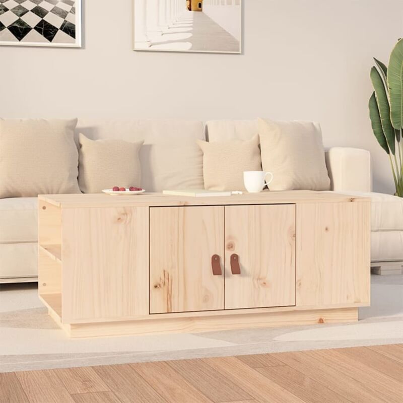 foto del prodotto tavolino da salotto 100x50x41 cm in legno massello di pino vidaxl