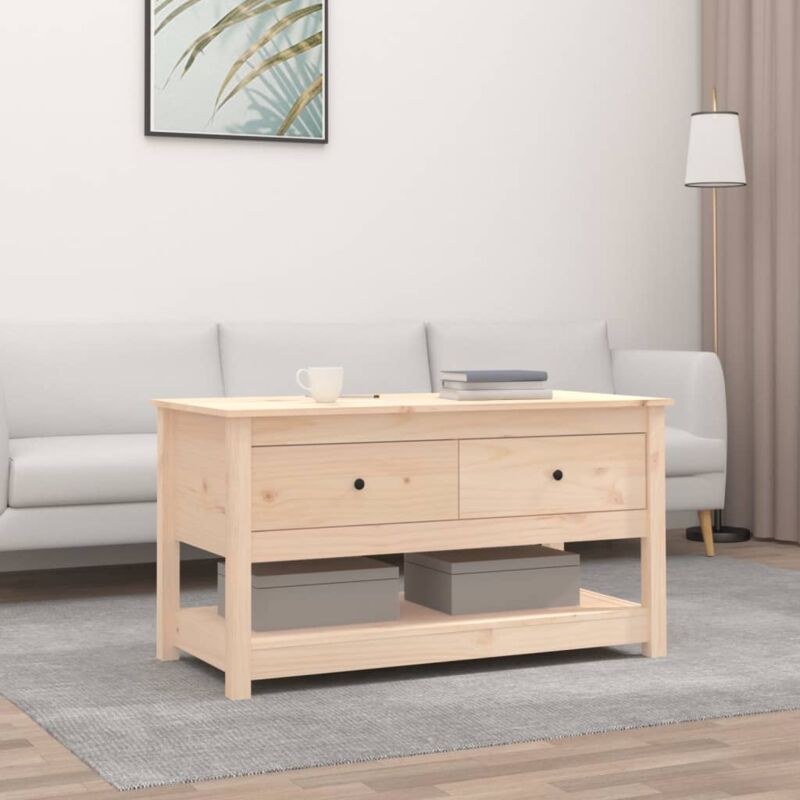 foto del prodotto tavolino da salotto 102x49x55 cm in legno massello di pino vidaxl