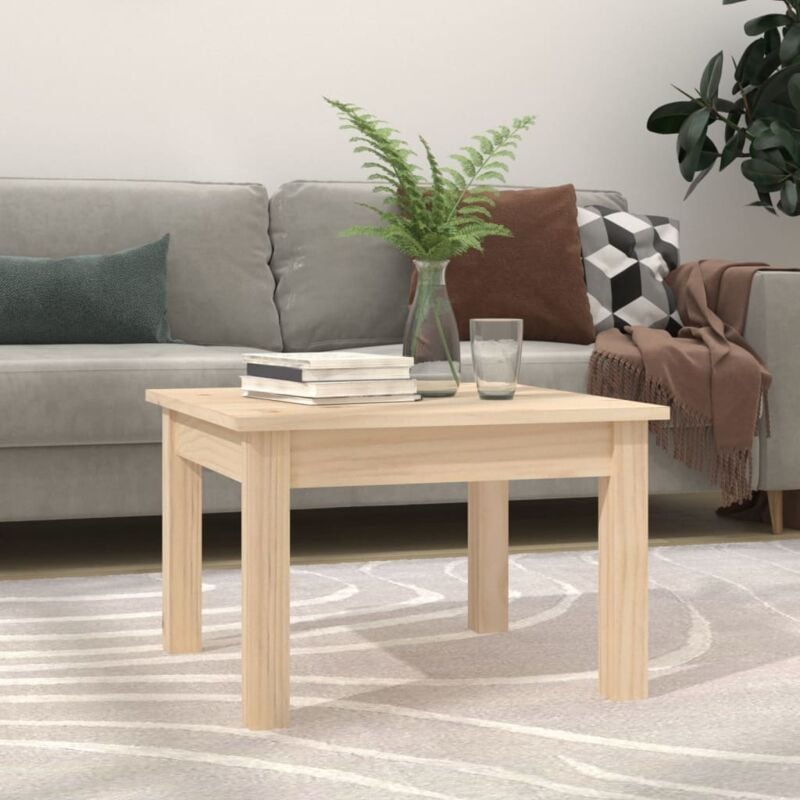 foto del prodotto tavolino da salotto 45x45x30 cm legno massello di pino vidaxl