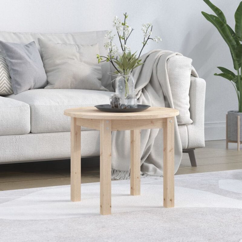 foto del prodotto tavolino da salotto 55x45 cm in legno massello di pino vidaxl