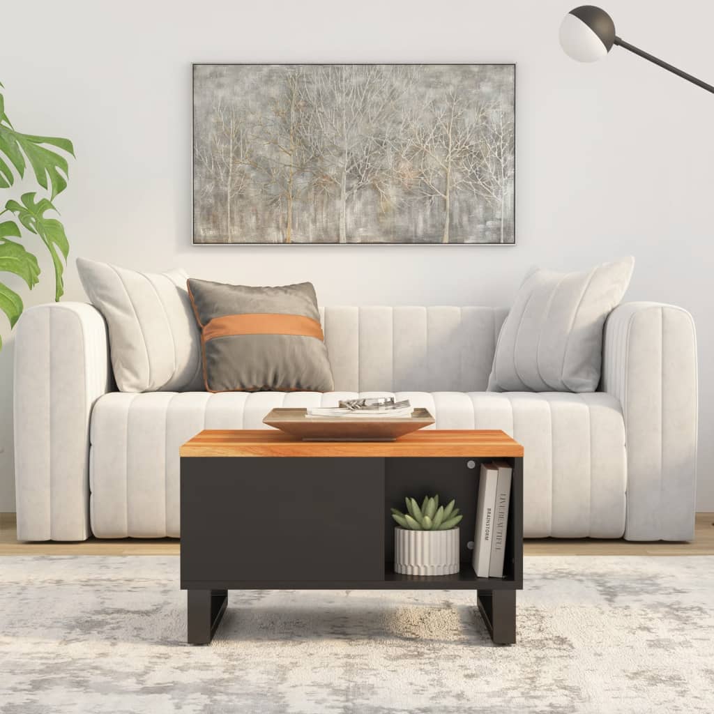 foto del prodotto tavolino da salotto 60x50x35 cm in legno massello di acacia vidaxl