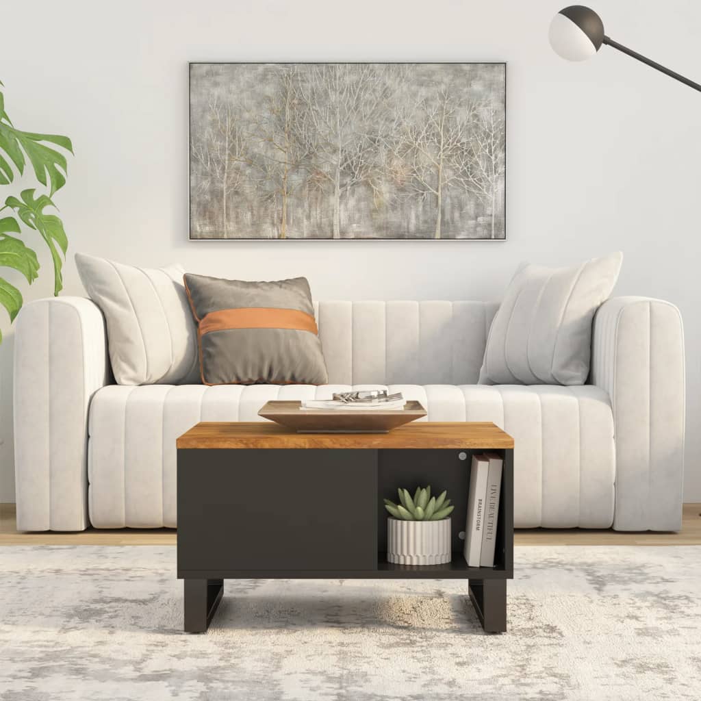 foto del prodotto tavolino da salotto 60x50x35 cm in legno massello di mango