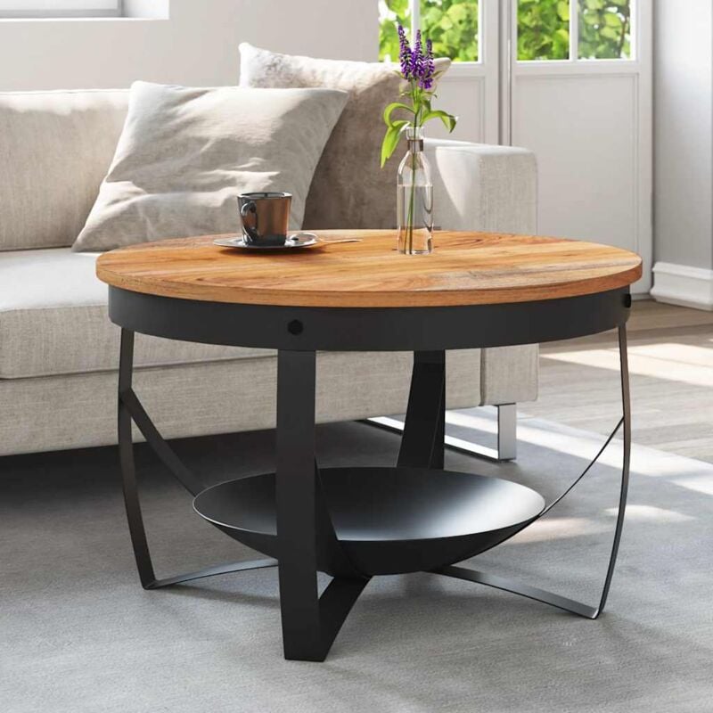foto del prodotto tavolino da salotto 68x43 cm in legno massello di acacia vidaxl