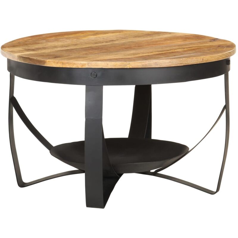 foto del prodotto tavolino da salotto ø68x43cm in legno di mango grezzo - vidaxl