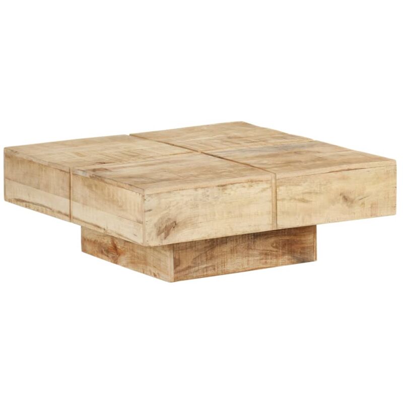foto del prodotto tavolino da salotto 80x80x28 cm in legno massello di mango vidaxl