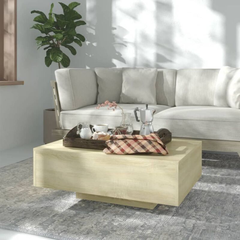 foto del prodotto tavolino da salotto 85x55x31 cm in legno dal design elegante vari colori colore marrone