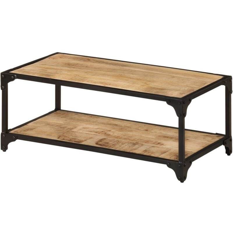 foto del prodotto tavolino da salotto 90x45x35 cm legno massello di mango grezzo vidaxl