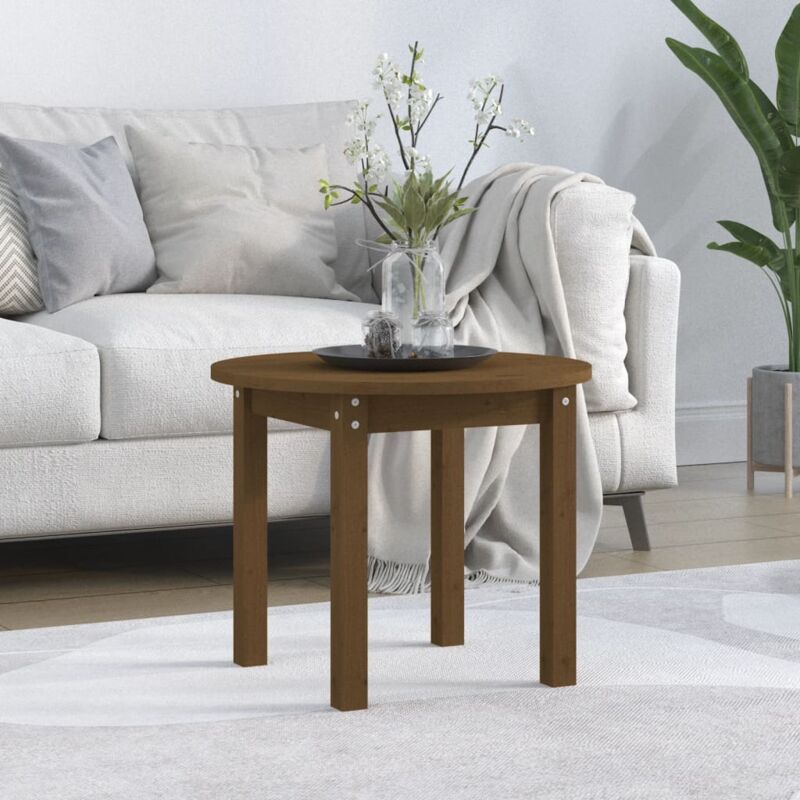 foto del prodotto tavolino da salotto ambra 55x45 cm in legno massello di pino vidaxl