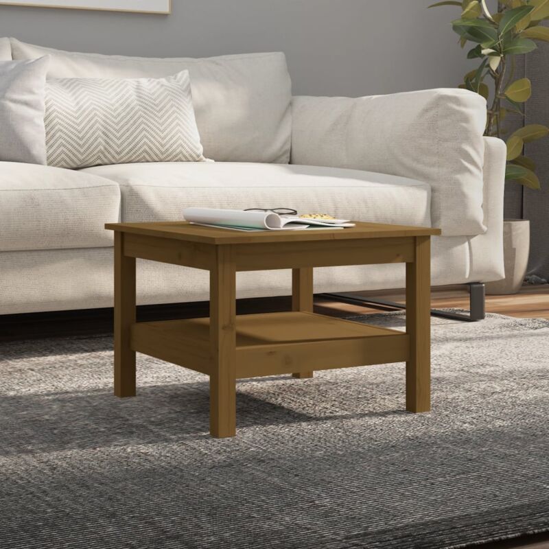 foto del prodotto tavolino da salotto ambra 55x55x40 cm legno massello di pino vidaxl
